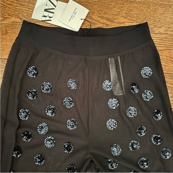Mesh sequin polka dot pants - Picture 2 of 3